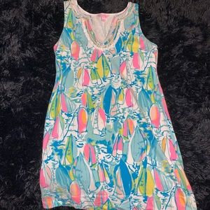 Multicolor Sailboat Lilly Pulitzer Mini Dress